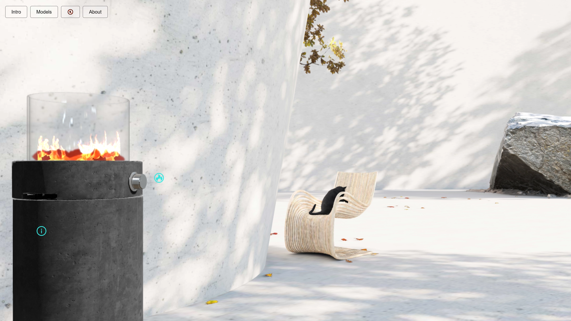 Fire and ambient audio system in ModernStillness